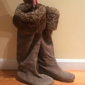 Sam Edelman Orlando Knee High Beige Suede Upper